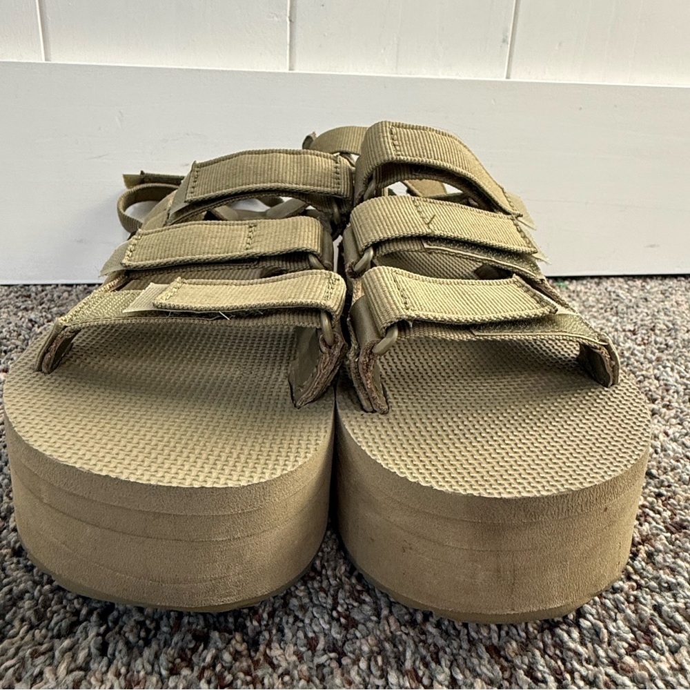 Teva Flatform Mevia Olive Green Women's 8 Platform Summer Festival - Picture 11 of 16